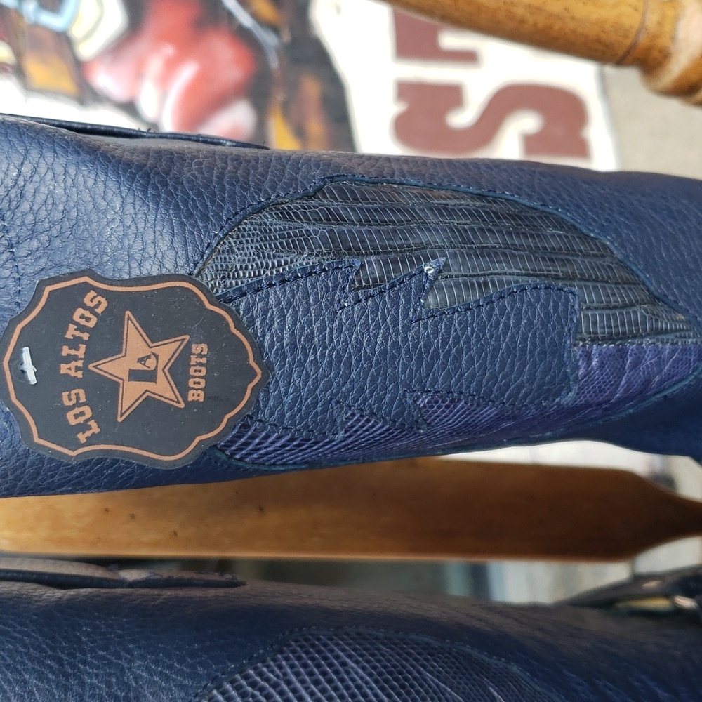 Mens Lizard Biker Boots - Picture 4 of 7